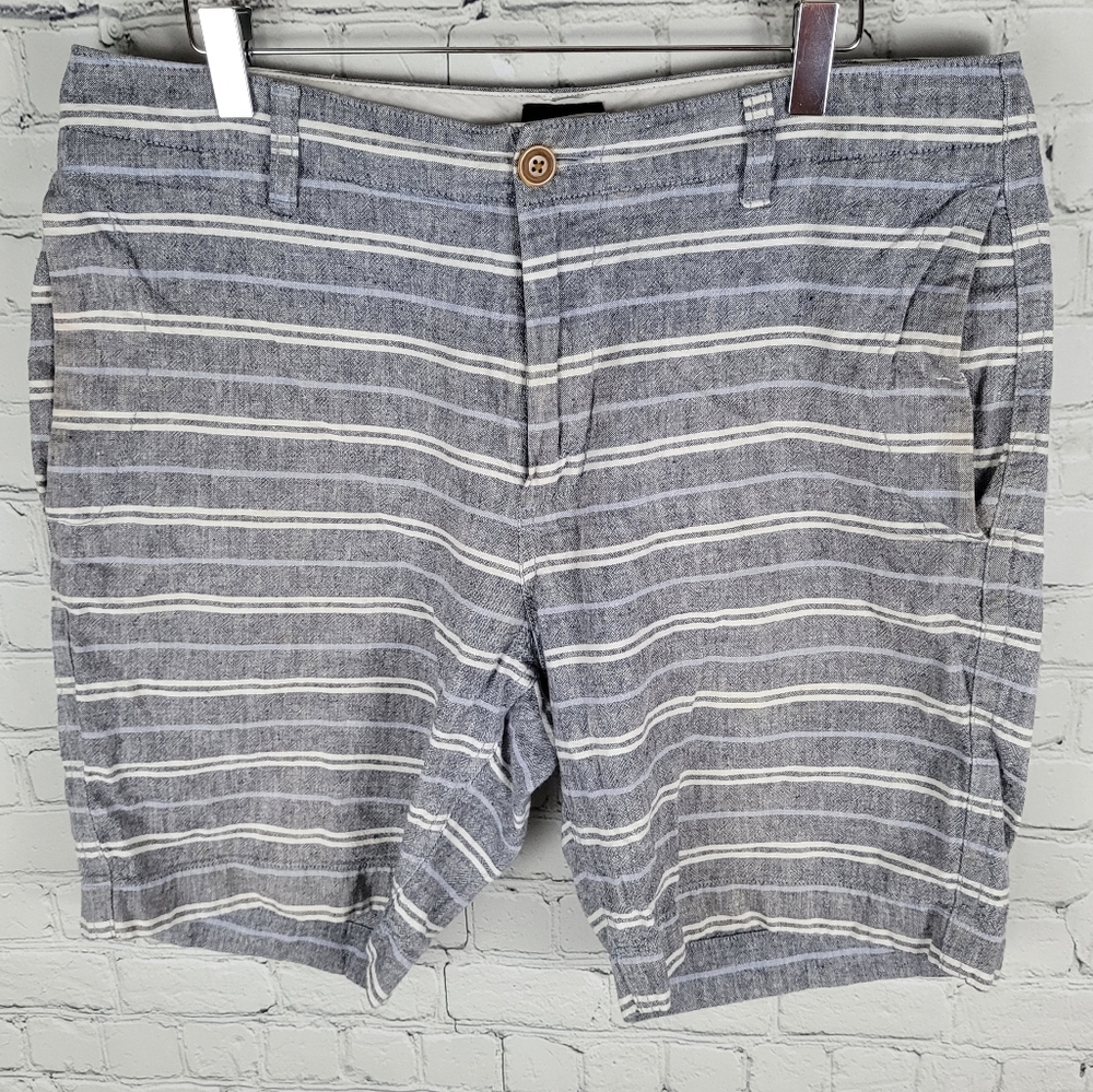J. CREW FACTORY | linen cotton blend striped shorts